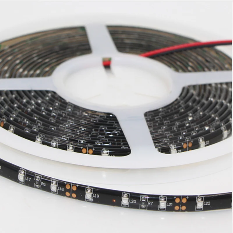 УФ черный светильник 5050 3528 SMD светодиодные полосы 395nm 405nm 5 м водонепроницаемый + 12v