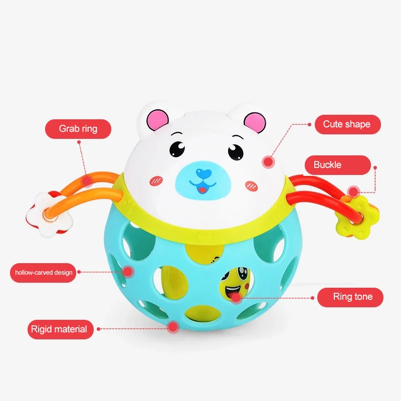Baby's Rattles Learning To Speak Animals Hand Bell Baby Early Educational Toys Jingle Juguetes Educativos | Игрушки и хобби