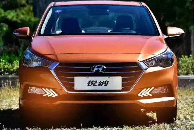 Светодиодный 2017 ~ 2018 Elantra Дневной светильник туман фары для HUNDAI акцент Genesis i10 i20
