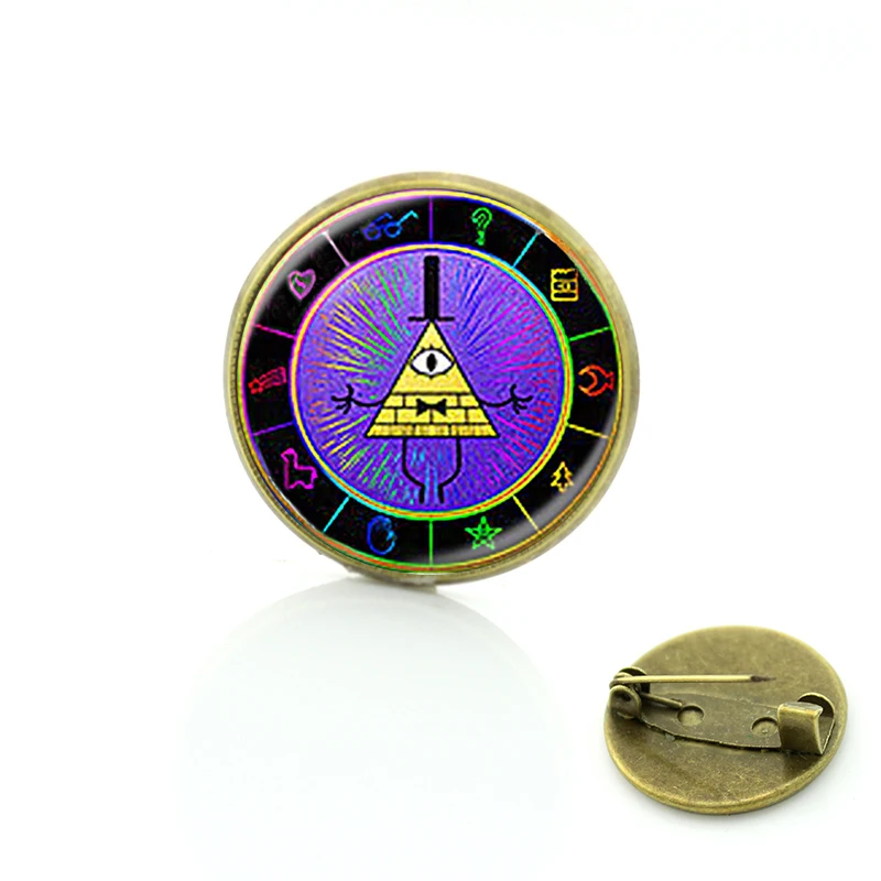 TAFREE мультфильм драма Фолз брошь булавки тайны Билл цитер колесо фото ювелирные