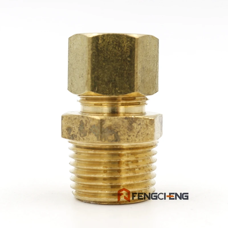 Латунь 1/2 &quotкомпрессия x 1/2&quot Мужской NPT|npt 1|npt malenpt |