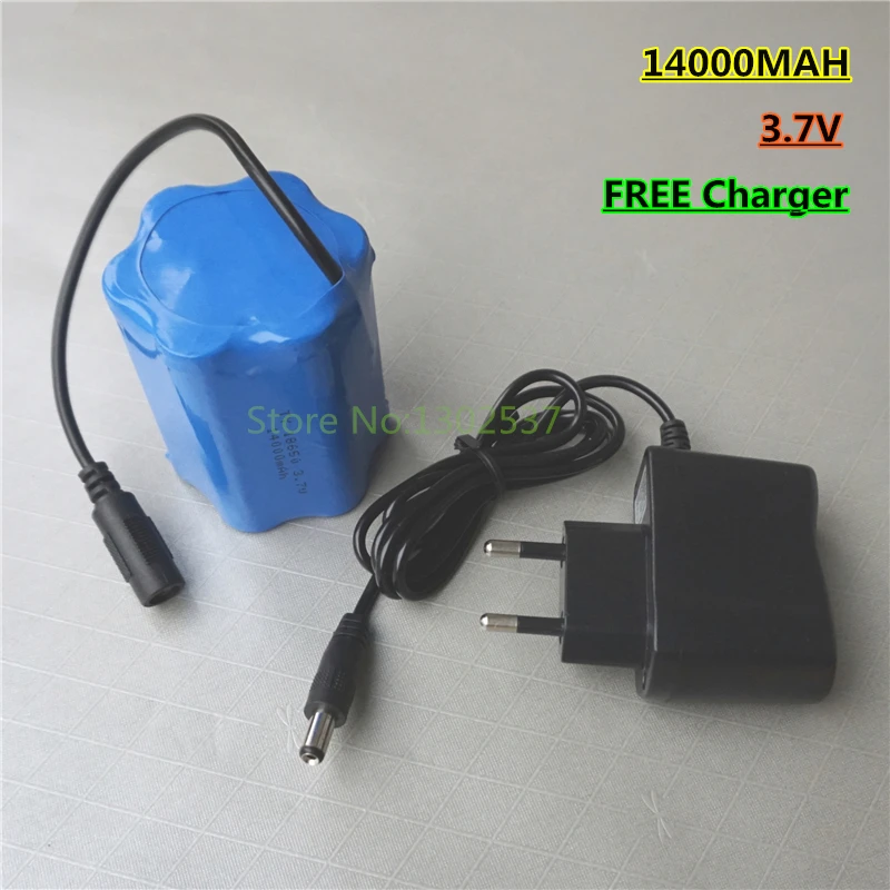 

High quality 3.7V 3.6v 14000MAH Lithium Ion li-ion Rehargeable chargeable Battery for Power supply with FREE Charger