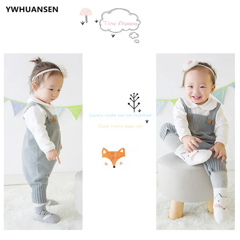 YWHUANSEN 3 пар/лот осень-зима детские носки трикотажные с перьями для девочек и