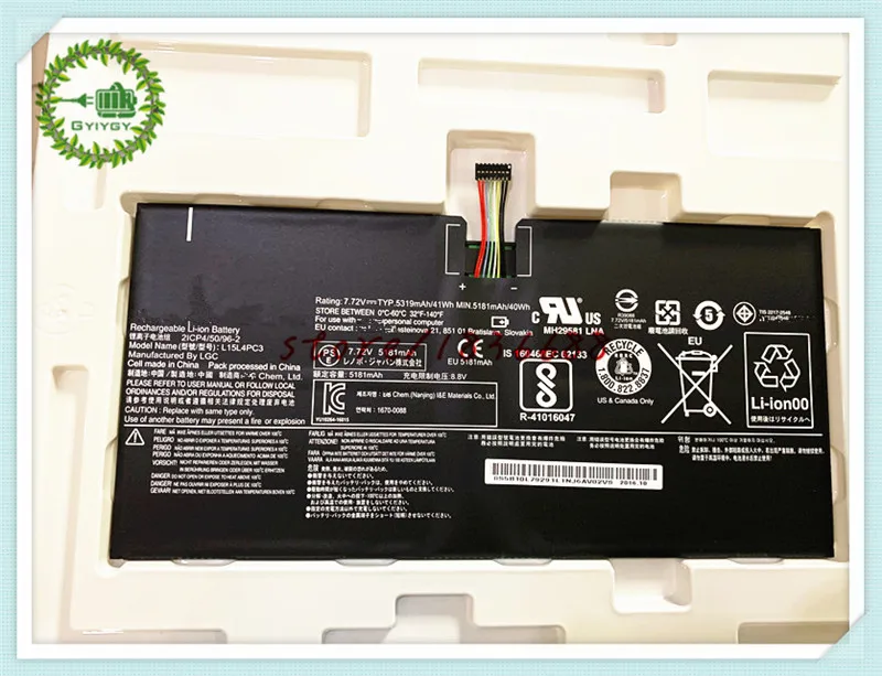 Аккумулятор для ноутбука Lenovo MIIX 7 72 MIIX5 Pro 5 5319 в 720 мАч 41 Вт/ч L15M4PC3 L15L4PC3 | Компьютеры и