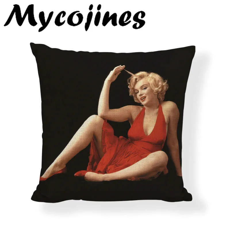 Очаровательная Женская наволочка для подушки Marylin Monroe знаменитые здания 17*17 в