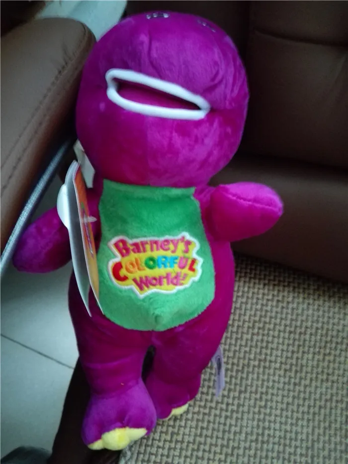 1PC 30CM SINGING BARNEY THE DINOSAUR SOFT BEAR KAWAII DOLL PLUSH KID BABY TALKING TOY ANIME GIRLFRIEND GIFT Brinquedos | Игрушки и хобби