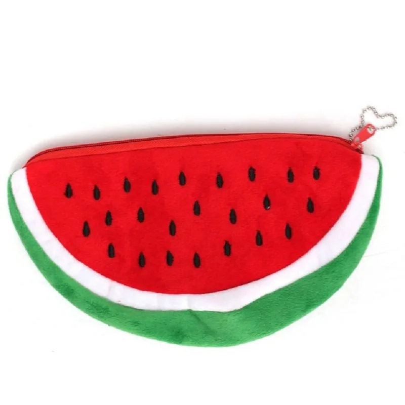 2017 Newest Big Volume Watermelon Fruit Kids Pen Bag Pencil Case Cosmetics Purse Wallet Holder Pouch School &amp Office Supplies |