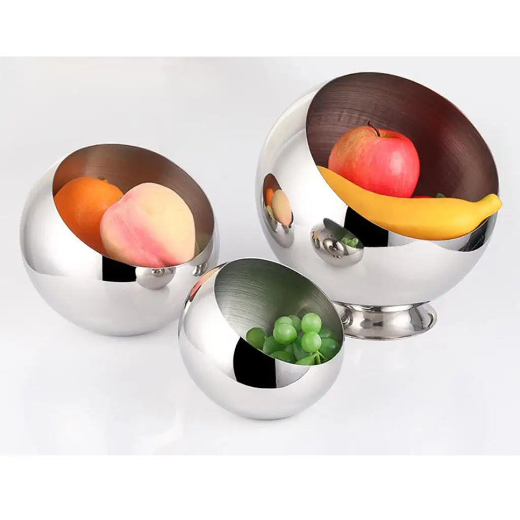 Сервировочная чаша из нержавеющей стали тарелка для фруктов салата закусок