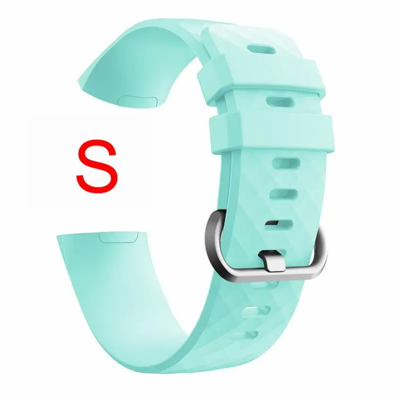 Tiffany Blue Для Fitbit Charge 3 мягкий силиконовый спортивный сменный ремешок для наручных часов, умный Браслет, наручный ремешок S L - Цвет: Tiffany Blue