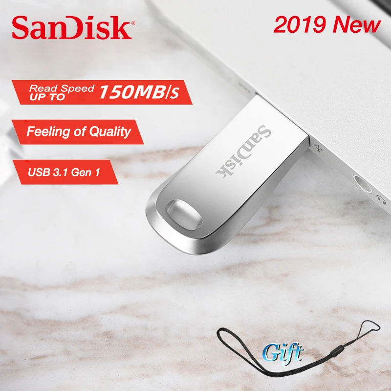 Флеш-накопитель sandisk, ультра роскошный, полностью металлический корпус, usb флеш-накопитель, 32 ГБ, флеш-накопитель, 16 ГБ, USB флеш-накопитель, 128 ГБ, карта памяти, USB 3,1, 64 ГБ