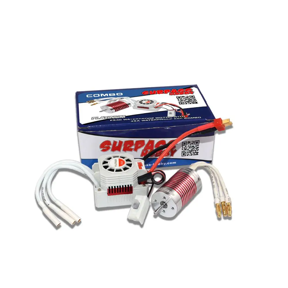 LeadingStar SURPASS HOBBY Platinum Set Водонепроницаемый 2845 3100kv/3800KV бесщеточный мотор с 45A ESC для 1/14