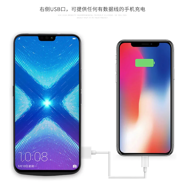 Чехол с аккумулятором на 6500 мА · ч для Huawei Honor 8x чехол зарядным устройством USB