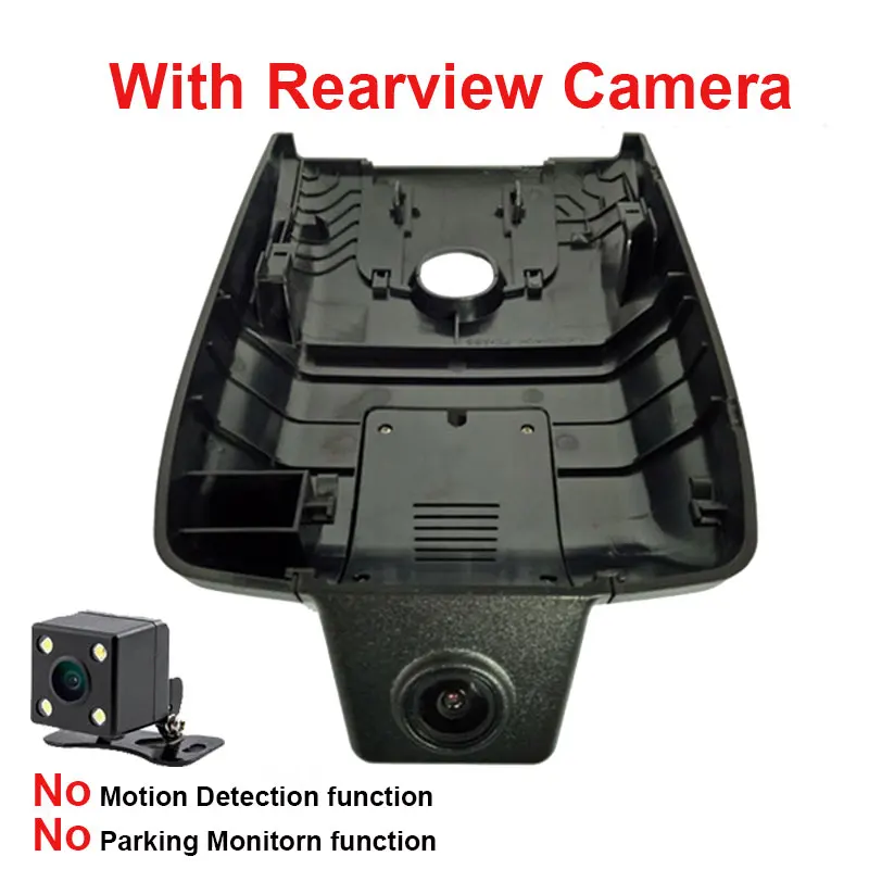 With Rear Lens Kampacar Wifi DVR видеорегистратор, фронтальное зеркало, камера заднего вида, видео рекордер для Toyota Camry XV70 XV, автомобильные видеорегистраторы с двумя камерами s - Название цвета: With Rear Lens