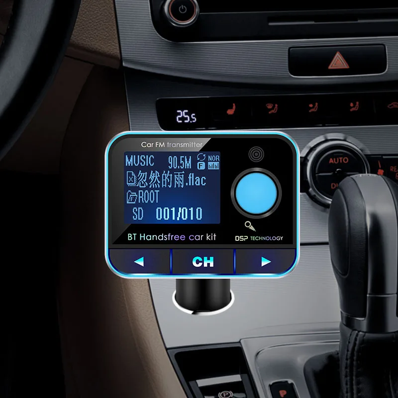 Автомобильный беспроводной FM передатчик с ЖК дисплеем 2017 дюйма|kit hands free|bluetooth car