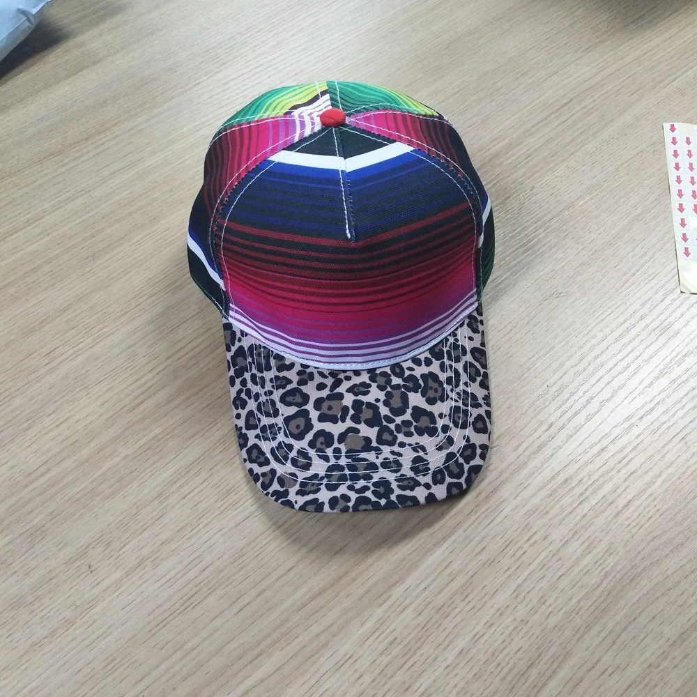 Уникальные полосы Audlt шляпа оптовая продажа заготовки Cheetah Serape шапка RTS Мульти
