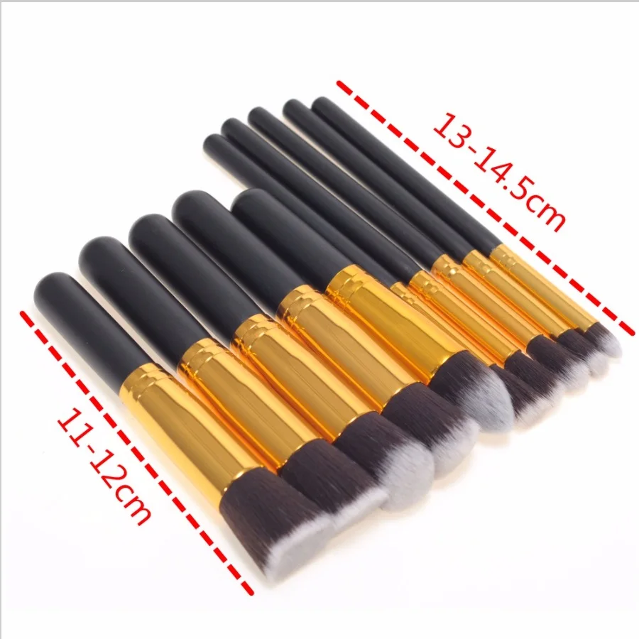 10 шт. Профессиональные кисти для макияжа Набор высокого качества макияж