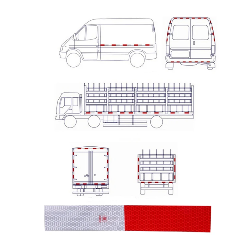 Автомобильный стикер 1X Car Reflective sticker Accesories 3C warning bar для Mercedes w204 w203 w211 BMW e46 e90 e39 Honda civic accord.