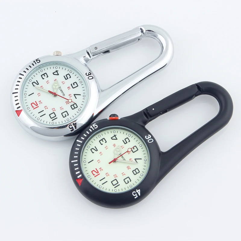 Carabiner Clip Pocket Watch for Nurse Fob Medical Sports Watches Vintage Clock Mountaineering Sports Equipment Dropshipping
