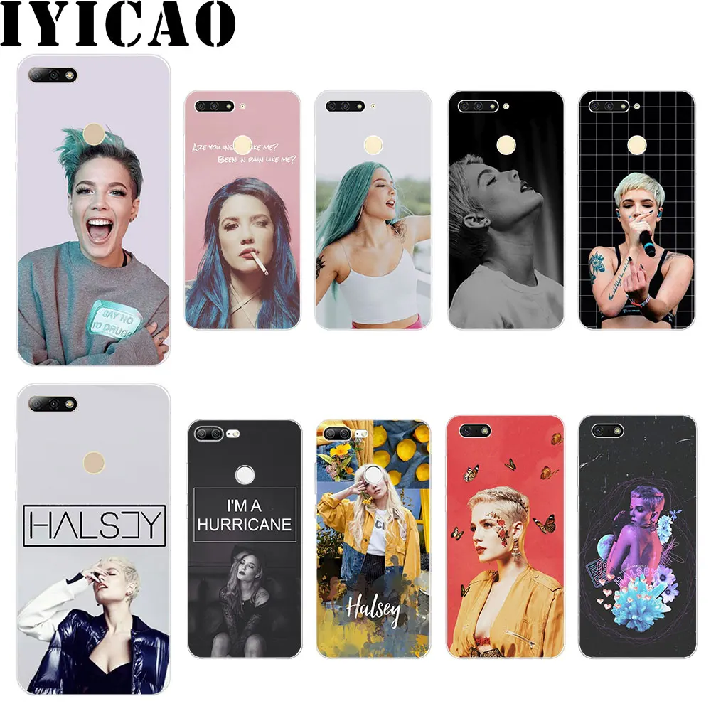 Жесткий чехол IYICAO Halsey для huawei Honor Play Note 10 6A 6C 7A Pro 7C 7X 8C 8X8 9 Lite|Чехлы-накладки| |