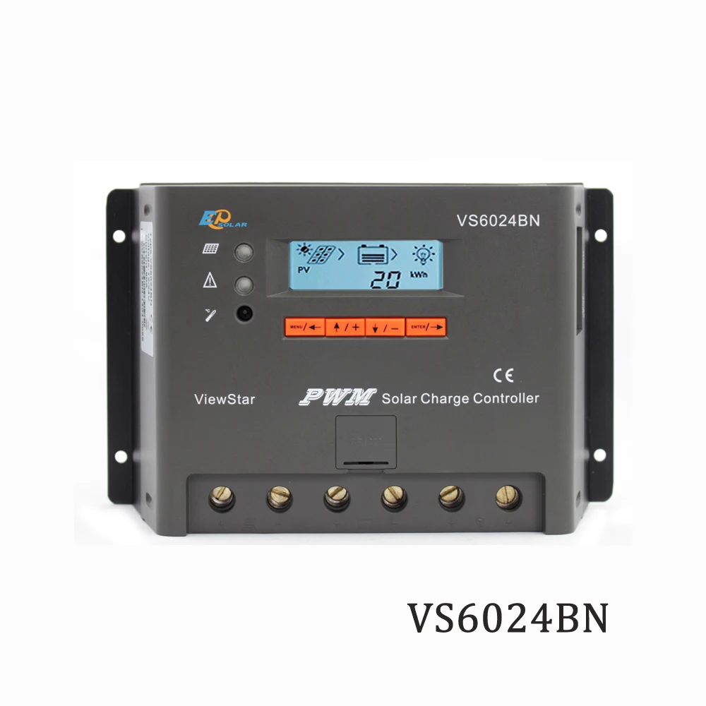 Viewstar VS6024BN 60A 12В 24В EP PWM программируемая Солнечная Панель зарядное устройство