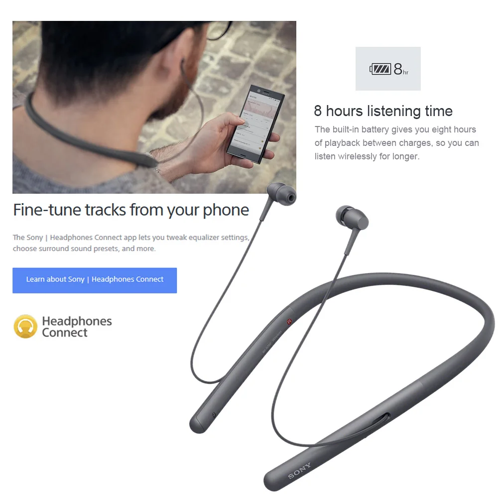 Беспроводные bluetooth-наушники SONY WI-H700 премиум класса, проводные магнитные наушники NFC aptX HD с шумоподавлением, наушники с микрофоном