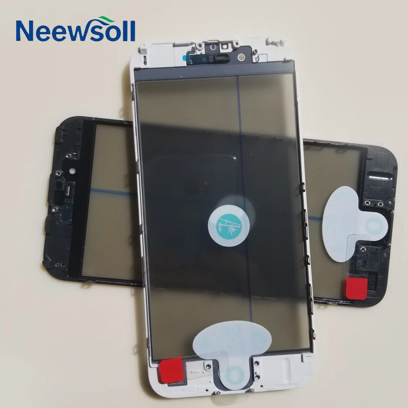 5 шт 4 в 1 переднее внешнее стекло с рамкой OCA Poalrizer Замена для iPhone 6S 6splus экран
