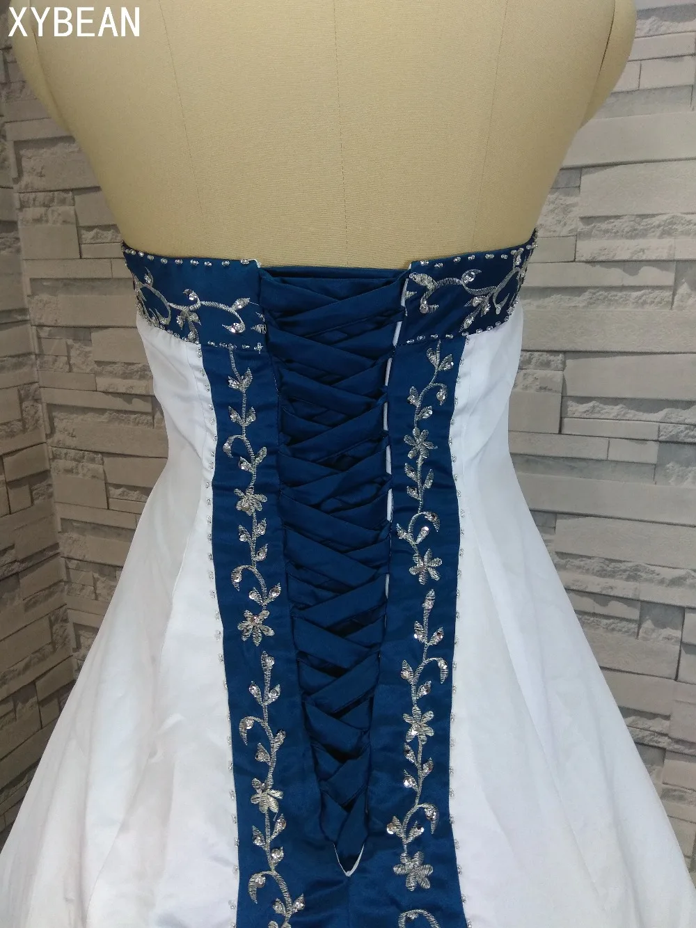 Бесплатная доставка Бисероплетение Вышивка линия без бретелек со шлейфом