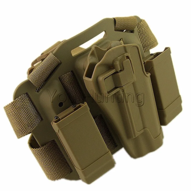 Регулируемая кобура для пистолета CQC Colt 1911 тактическая Черная Кобура с ремнем на