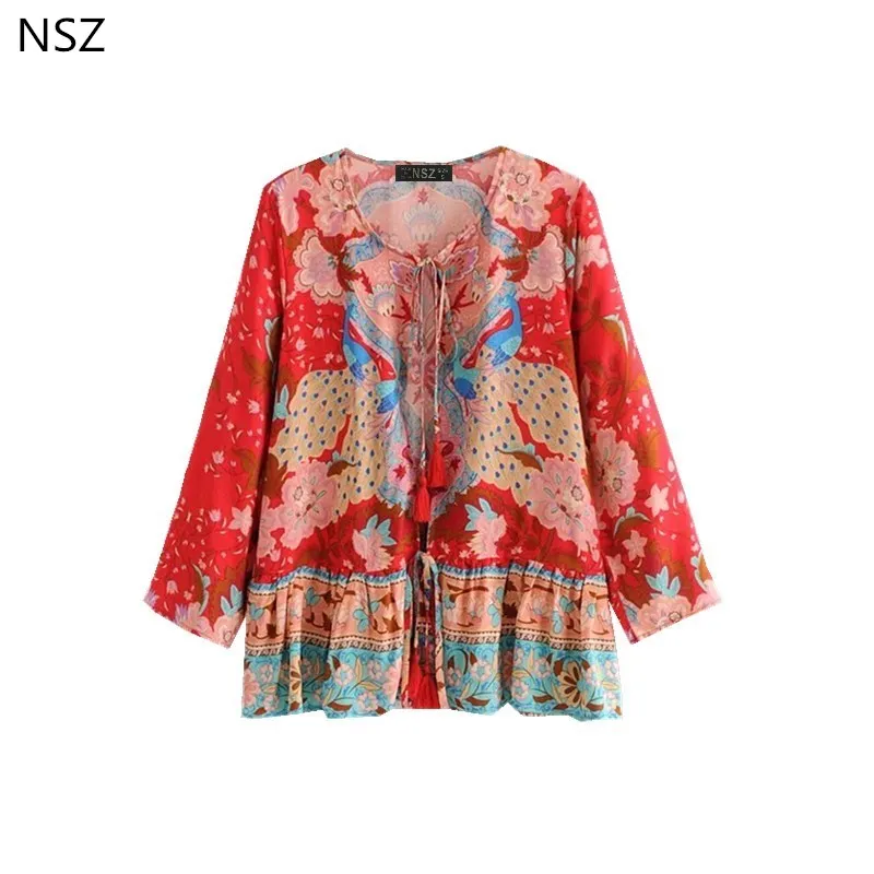 Для женщин Boho костюмы баски Топ хлопковая рубашка кардиган Блузка Лето