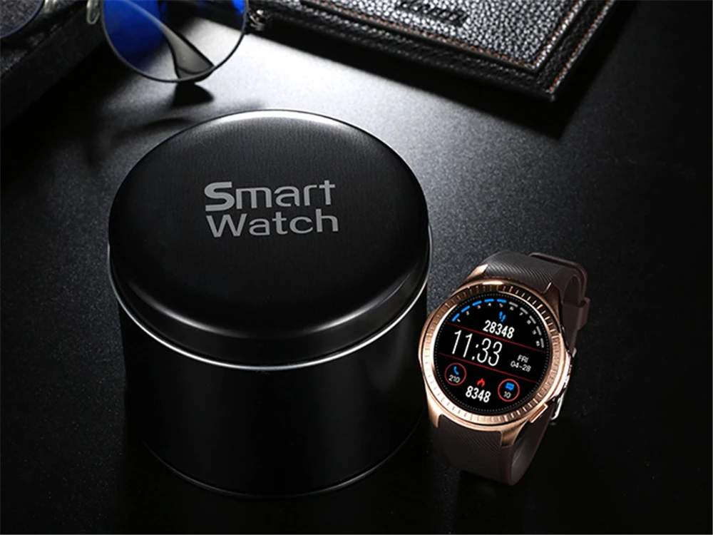 Microwear L1 Смарт-часы телефон 1,3 дюйм, Bluetooth, GPS, Измерение частоты сердечных сокращений, шагомер, монитор сна умные часы для Android IOS