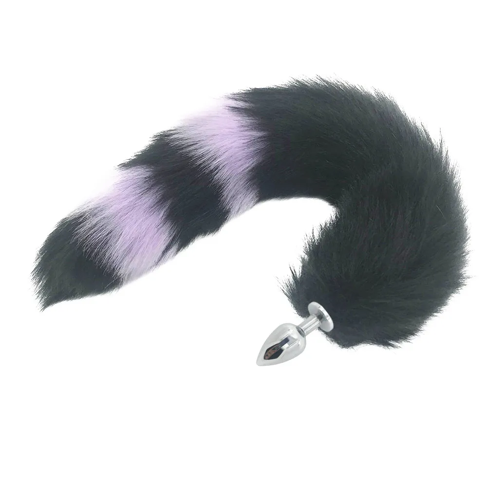 Men &amp Women Silicone Butt Plug Jelly Black Fox Tail Anal Toys Real Feeling Adult Sex Products | Красота и здоровье