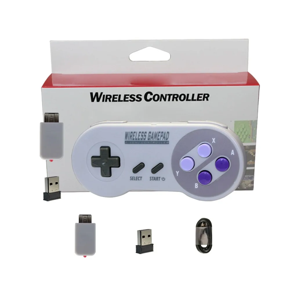 Беспроводной контроллер 2 4 ГГц геймпад джойстик для NES (SNES)Super Nintend классические