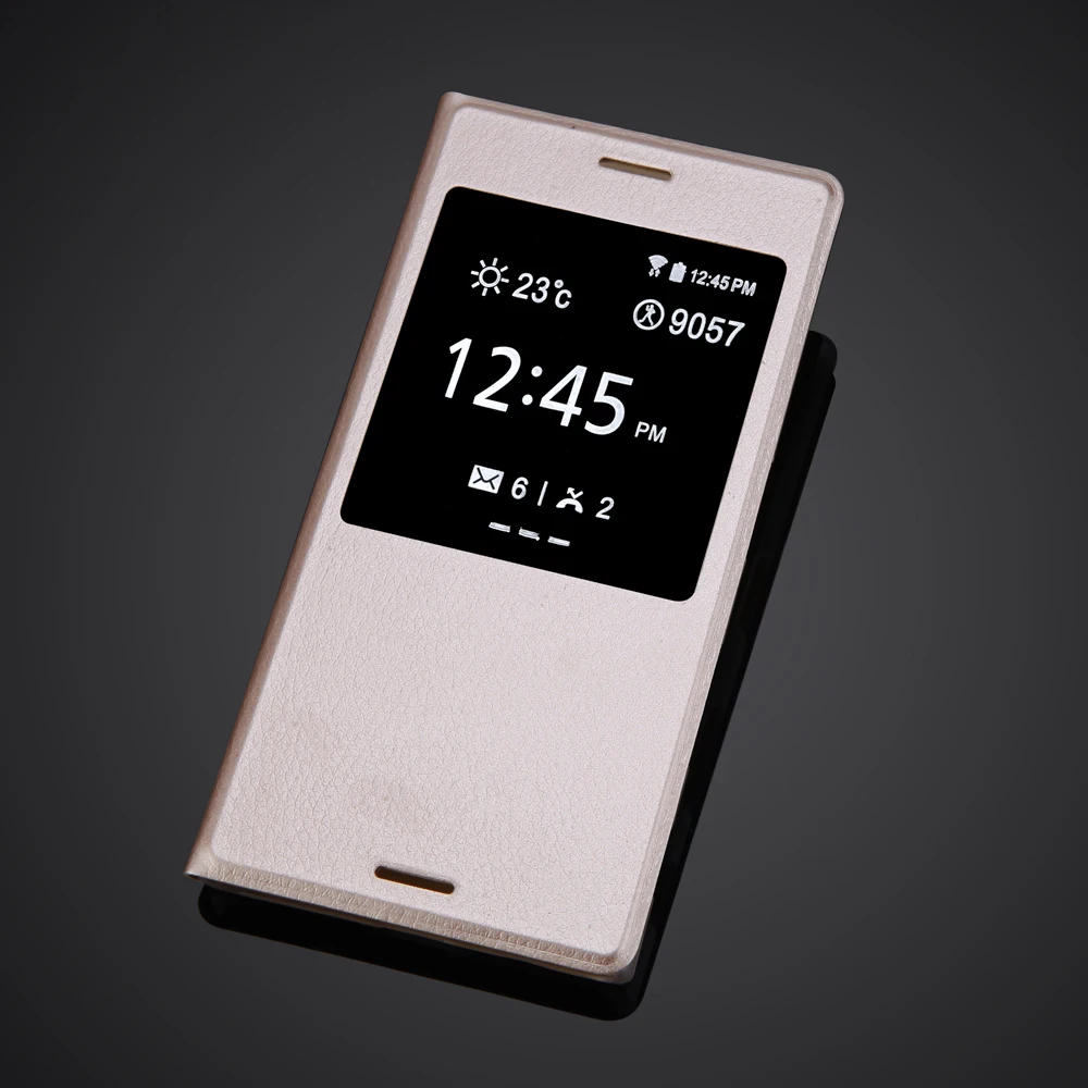 Чехол книжка для sony xz F8331 5 2 дюйма/sony Dual F8332 дюйма с окошком экрана чехол из