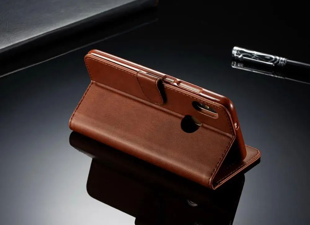 Деловой Роскошный кожаный чехол бумажник для телефона Xiaomi Redmi Note 6 Магнитный Pro Coque
