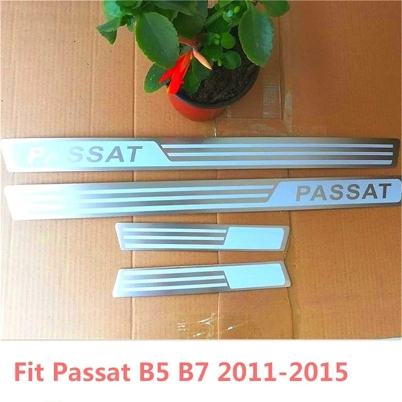 4 шт. накладки на дверные пороги для Volkswagen VW Passat B5 B7|vw stainless steel|stickers forstickers stickers |