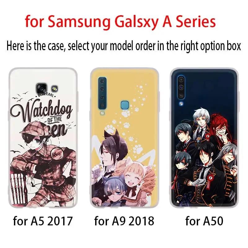 3D мультяшный черный чехол дворецкий для Samsung Galaxy A8 A6 Plus A9 A5 A3 A7 2018 2017 2016 A50 A30 A40 A70 A10 A2