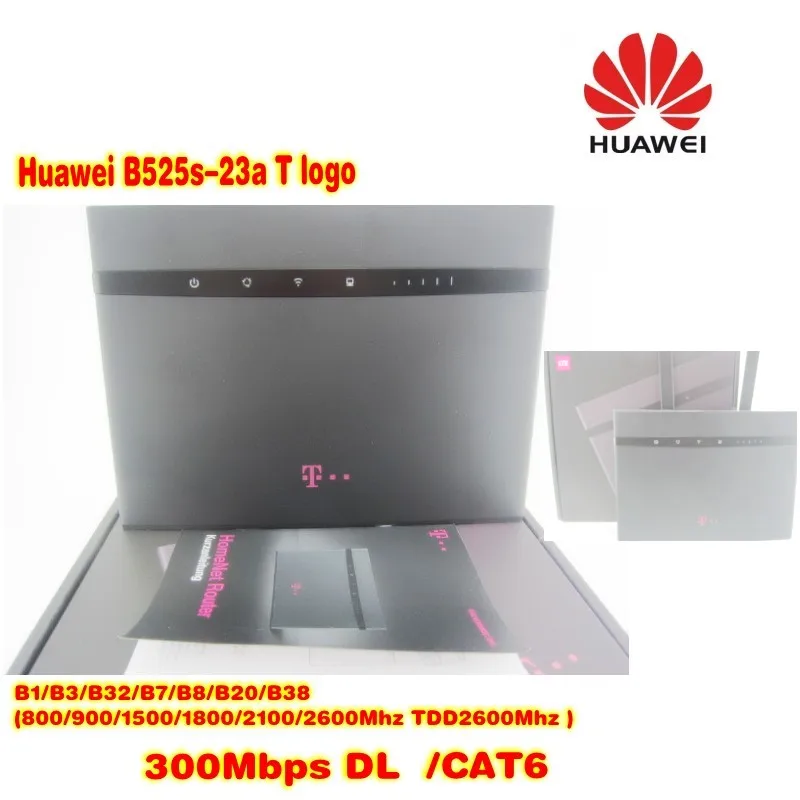 Разблокированный Huawei B525s 23a T logo 4G LTE Cat6 300M Беспроводной маршрутизатор 4 порта RJ45