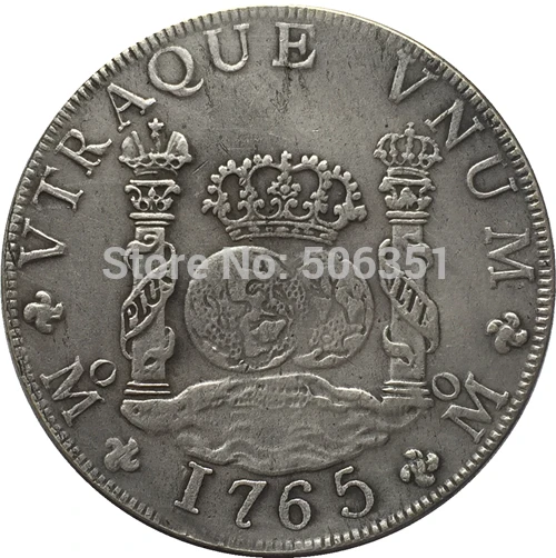 1765 1771 5 монет Мехико MF 8 REALES копия монет|Безвалютные монеты| |