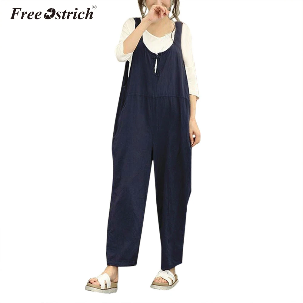 Бесплатная Страусиные женские хлопковые длинные брюки 2018 осень весна однотонные