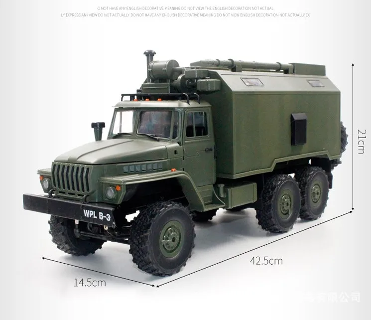 2018 Новый WPL RC грузовик B36 Урал 1/16 2 4G 6WD дистанционного Управление Военный Грузовик