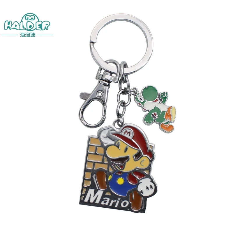 Halder Styles Super Mario Bros металлический брелок Ослик Конг Йоши персик Марио Луиджи брелок в форме жабы 5,5 см отправить случайный