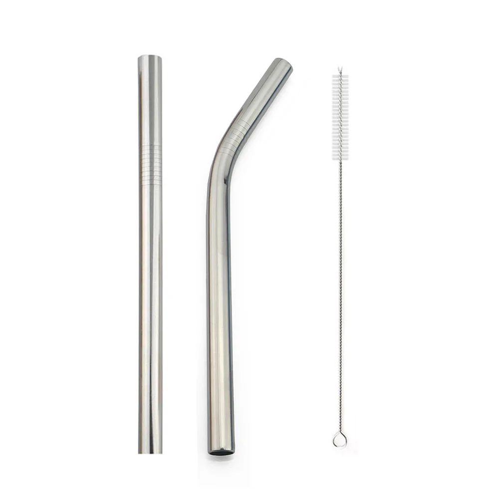 Silver 215x12mm B 2 шт питьевой соломинки многократного использования из нержавеющей стали соломинки Экстра Широкий 12 мм металлическая соломинка с чистящей щеткой мешок пузыря чай Yerba mate - Цвет: Silver 215x12mm B