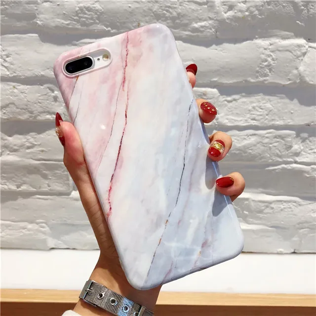 3 360 градусов полный корпус защитный чехол для iPhone X 6 6S 7 8 Plus модный мрамор камень Мягкий силиконовый чехол для iPhone 7 Чехол стекло - Цвет: 3
