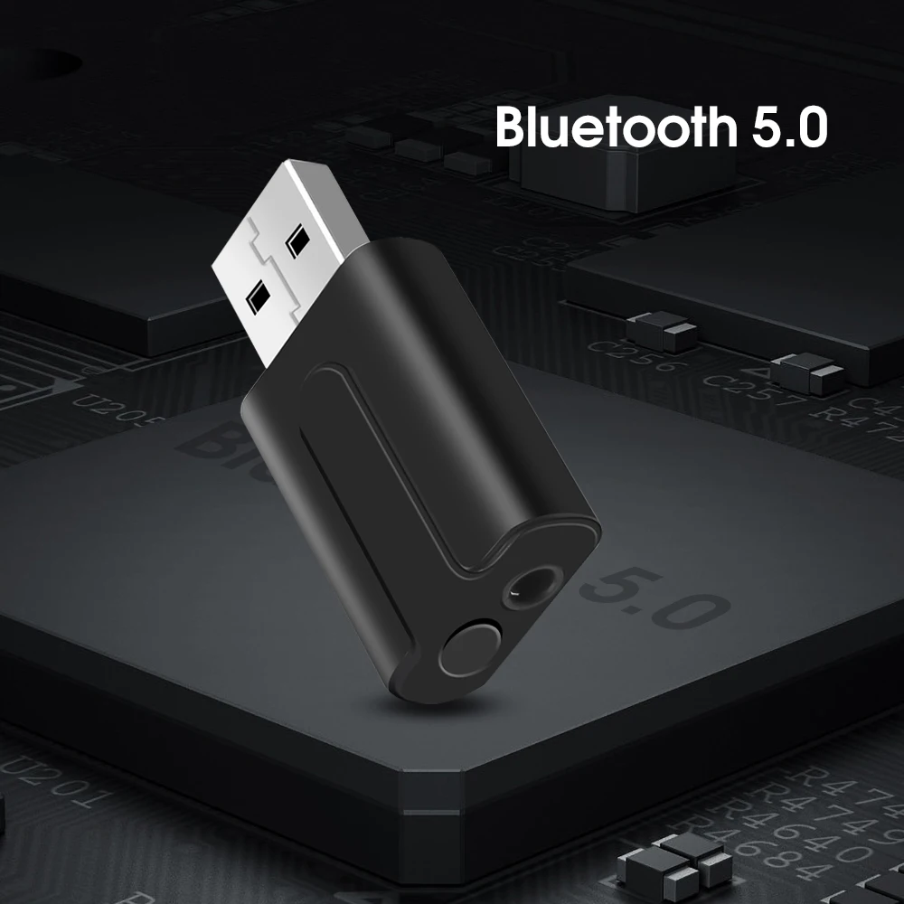 3 5 мм AUX Bluetooth V5.0 автомобильный комплект передатчик и приемник 2 в 1 беспроводной