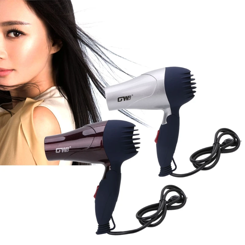 GW555 Foldable Hair Blow Dryer Low Noise Traveller Household Blower 220V EU Plug