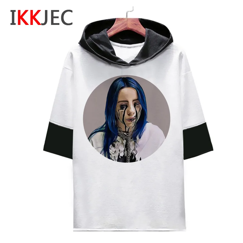 1812 Billie eilish Футболка с принтом, забавные мужские/женские футболки, повседневные футболки, футболка с круглым вырезом, модная летняя уличная одежда в стиле хип-хоп - Цвет: 1812