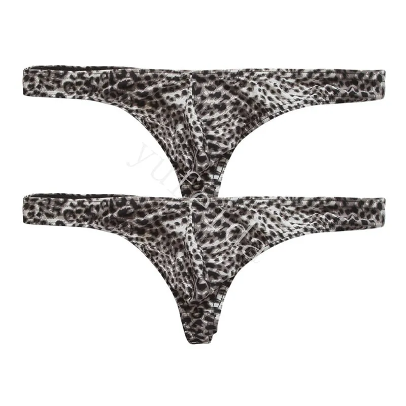 Мужское нижнее белье YUFEIDA леопардовые стринги с низкой талией|thong men|pouch thongmens jockstrap