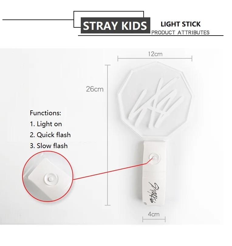 

[MYKPOP] Stray kids Concert Light Stick Supporting Item KPOP Fans Collection SA19052018