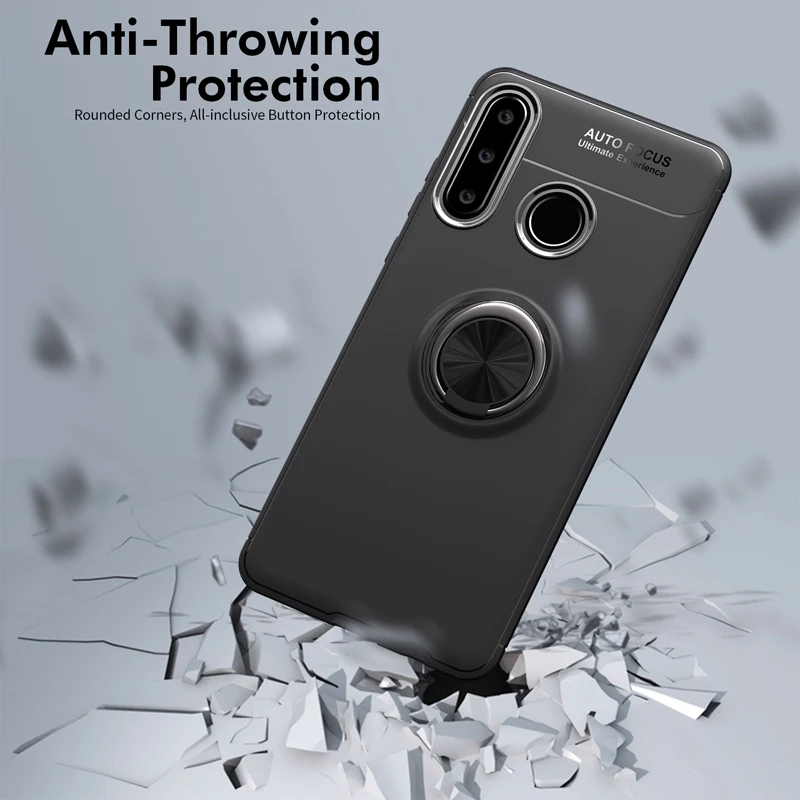 Мягкий силиконовый чехол из ТПУ для Huawei P30 Lite + Pro автомобильный держатель с