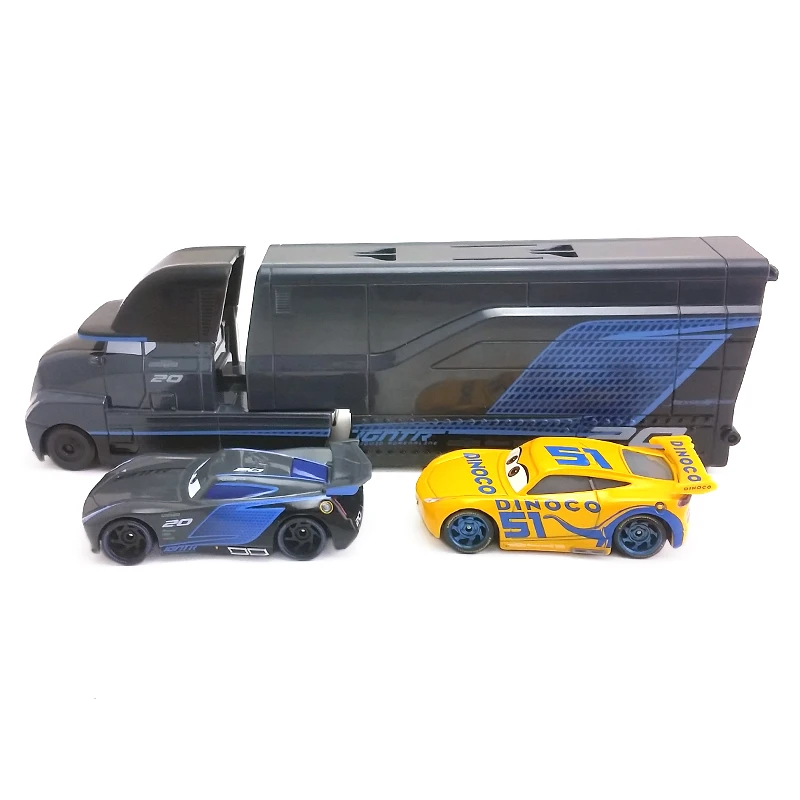 Disney Pixar Cars 3 Jackson Storm& Hauler& Dinoco Cruz Ramirez металлический литой автомобиль 1:55 Свободный абсолютно и